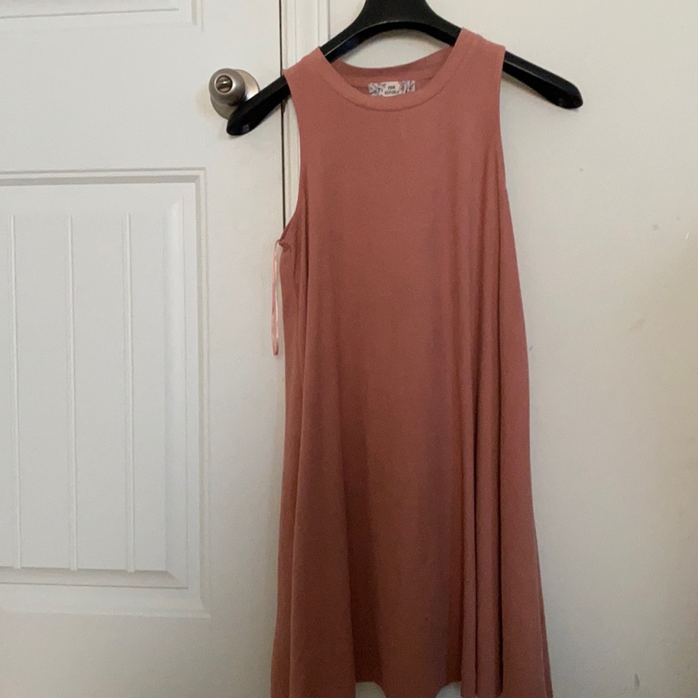 Pink satin dress